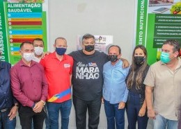 Governador Flávio Dino, secretário Márcio Honaiser e prefeito Dr. Julinho inauguraram o 68º Restaurante Popular em São José de Ribamar