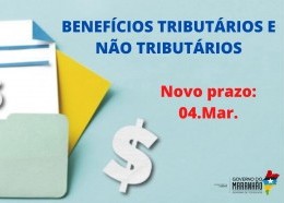 Banner da Sefaz sobre prorrogação de benefícios tributários e não tributários