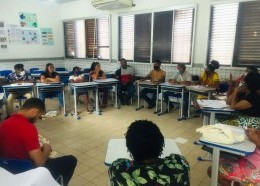 Representantes do UNICEF promovem as oficinas de escuta nas escolas quilombolas