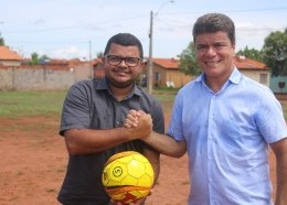 Presidente da Agemsul, Jonas Alves (à esq.) e prefeito de Porto Franco, Deoclides Macedo