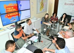 Equipe de organização da Feira na Seduc
