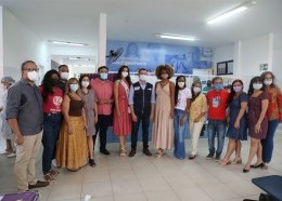 Visita das miss Carolina Teixeira e Danielly Lima e autoridades públicas ao Hospital Aquiles Lisboa